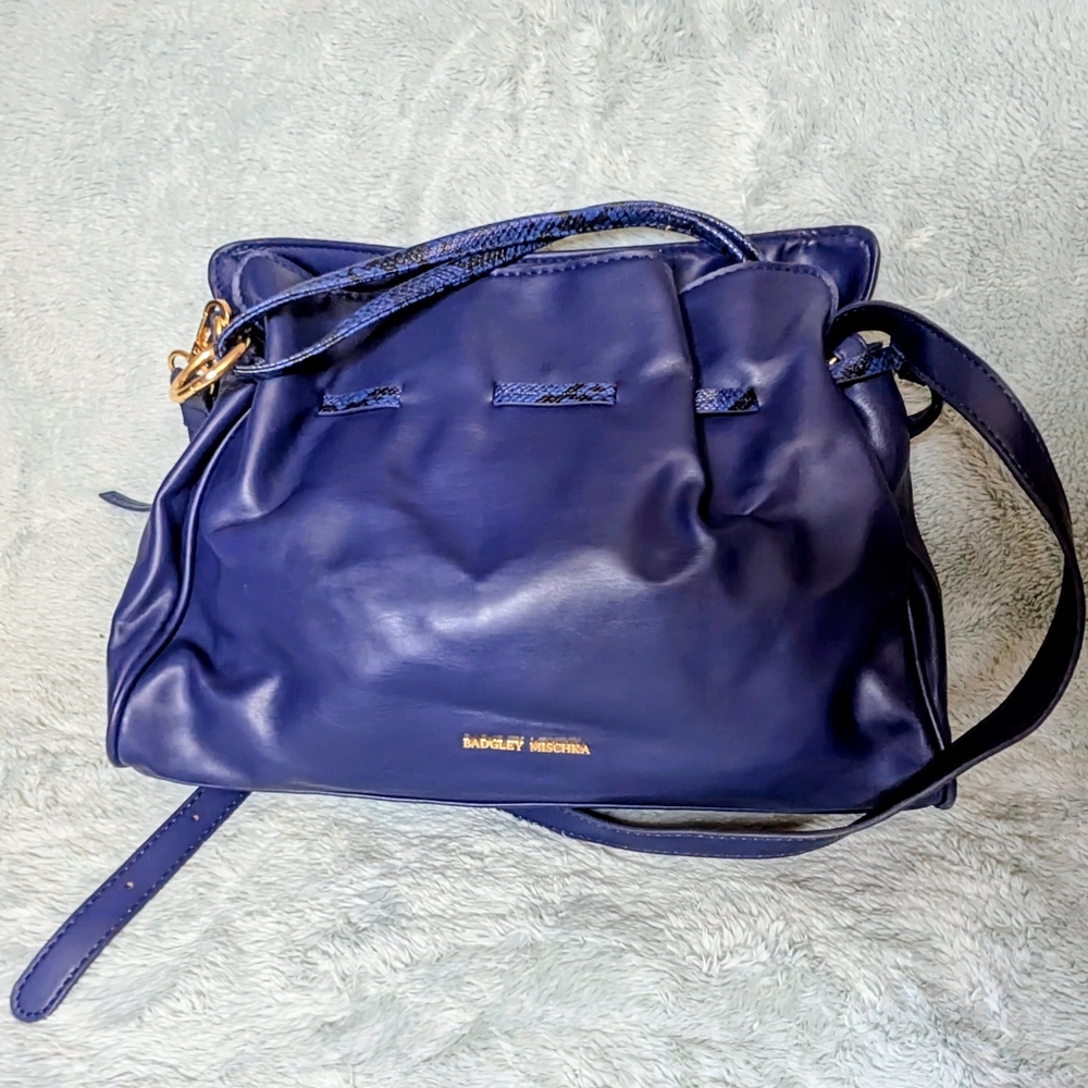 Badgley Mischka Royal Blue Shoulder Bag